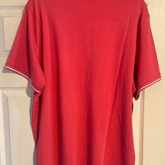 Michael Kors Red Polo Shirt with White Trim - Picture 2 of 7